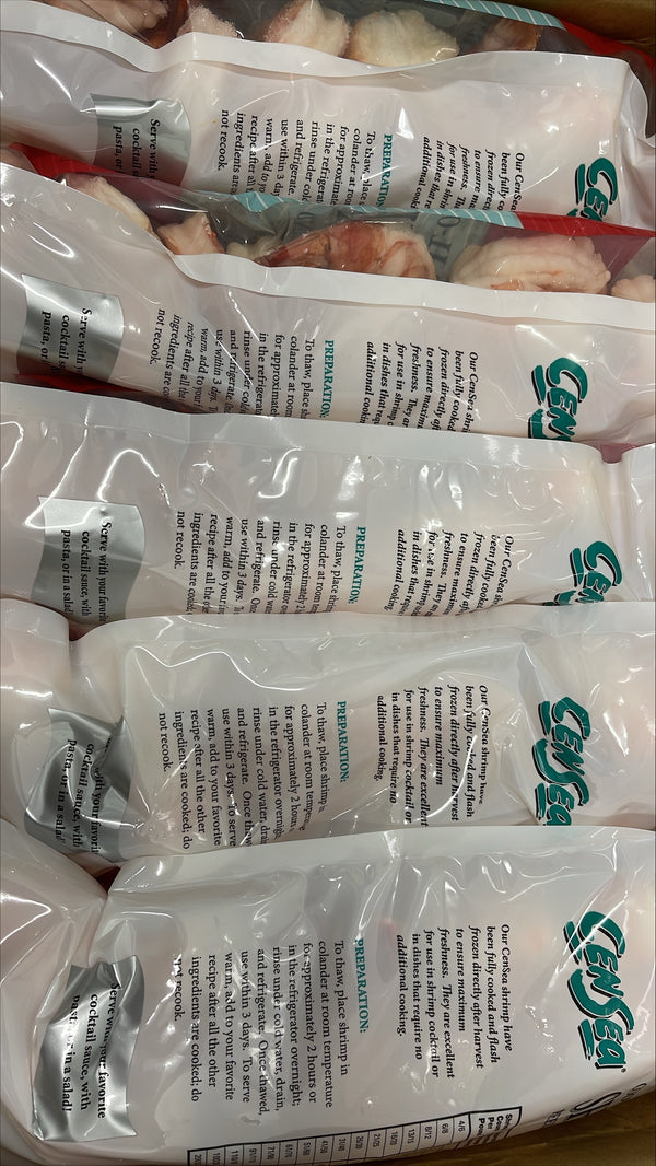 Shrimp (Black Tiger), 8-12, Cooked PDTO, Frozen, Vietnam,  NW, 10 lb, 5x2lb