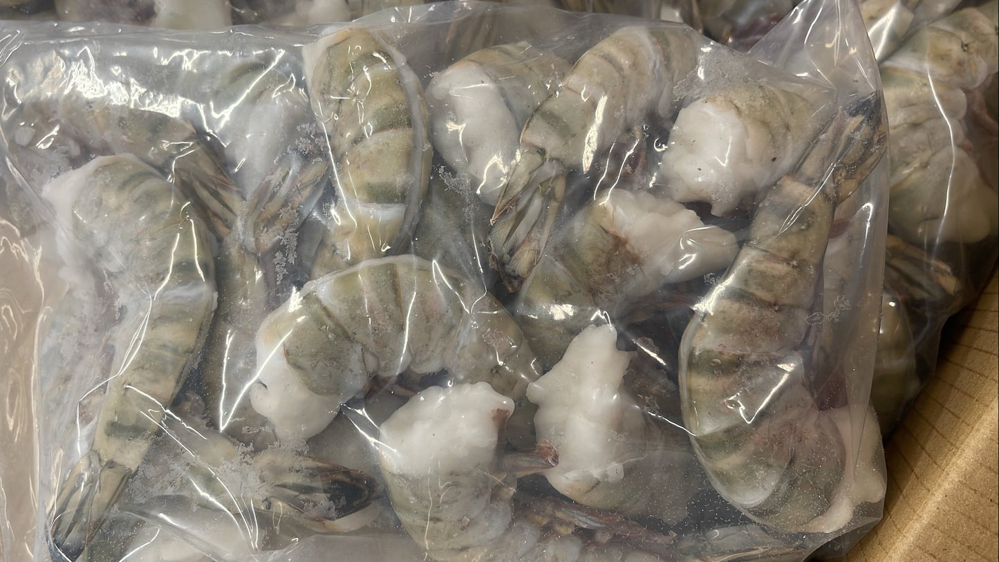Shrimp, (Black Tiger), 6-8, EZP, Frozen, NW, 10 lb , 5 x 2 lb