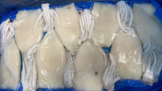 Squid, (Arrow), U10, Tubes & Tentacles, Cleaned, Frozen, NW, 22.05 lb, 2 x 5 kg