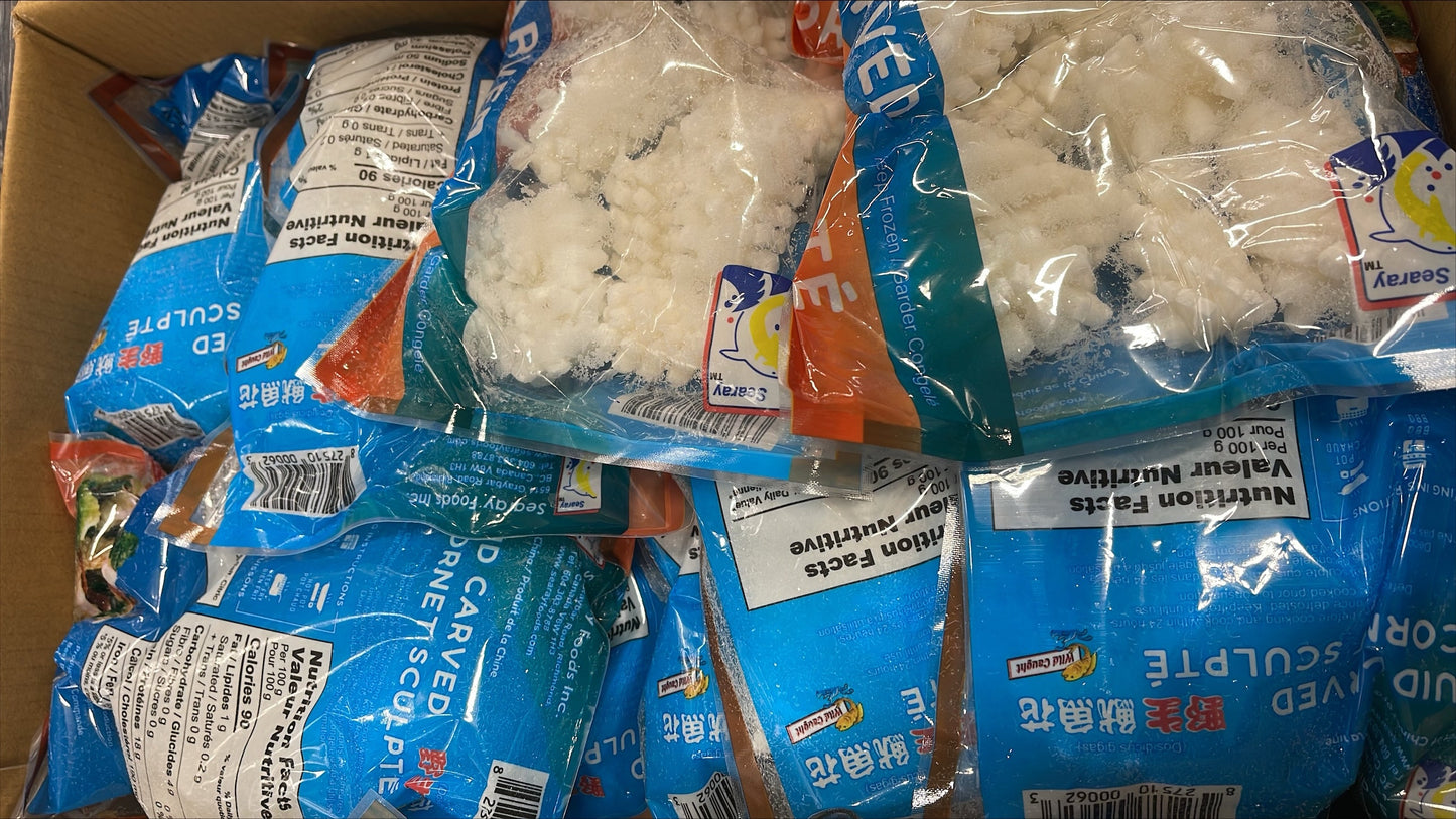 Squid(Carved), Frozen, China, NW 13.23lb, 20x300g