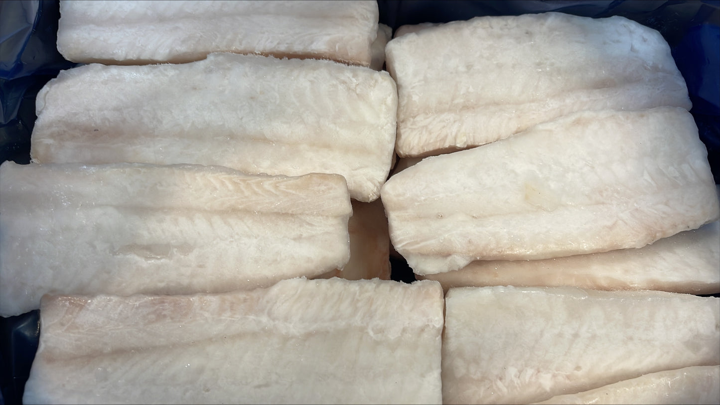 Haddock(Chemfree) 6oz, Loins, Skinless, Boneless, Frozen, IQF, China, Ocean Harvest, NW, 10lb