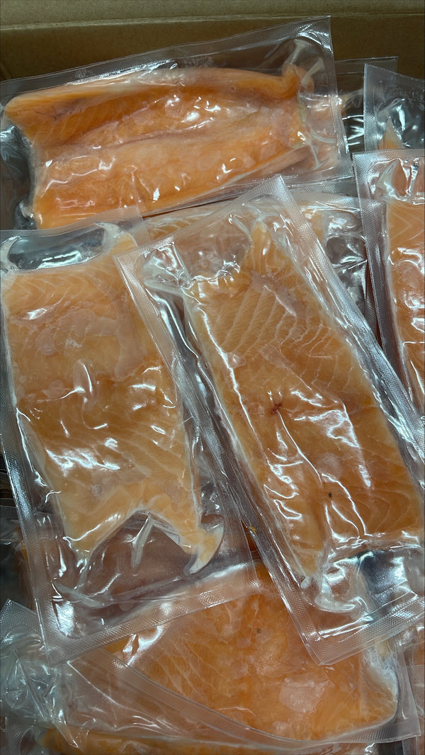 Salmon(Atlantic),6oz, Portions, Skinless, Boneless, Frozen, IVP,Norway, NW,10 lb