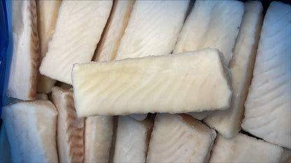 Haddock, 4 oz, Loins, Skinless, Boneless, J-Cut, Frozen, IQF, China, Ocean Harvest, NW, 10 lb