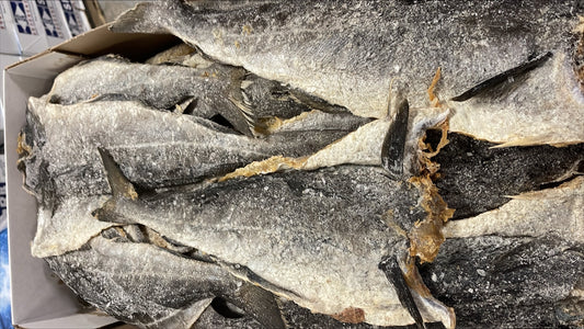 Saithe (Dried Salted), 10-12pcs/case, Bone In, Chilled,  Norway, NW 50 lb