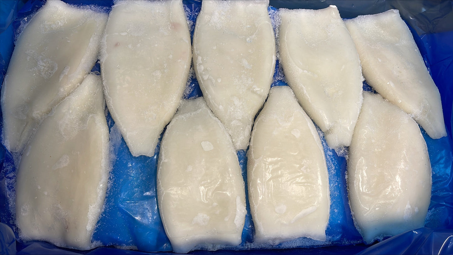 Squid, (Arrow), U10, Tubes, Cleaned, Skin Off, Frozen, NW, 22.05 lb, 2 x 5 kg