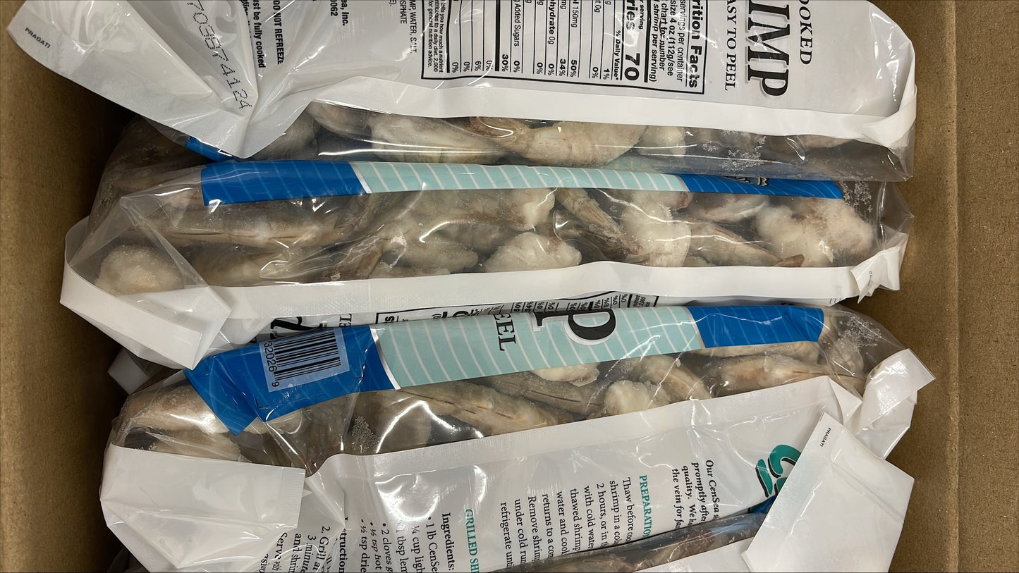 Shrimp (White), 26-30, EZP, Frozen, IQF, Vietnam, NW, 20lb, 10 x 2lb