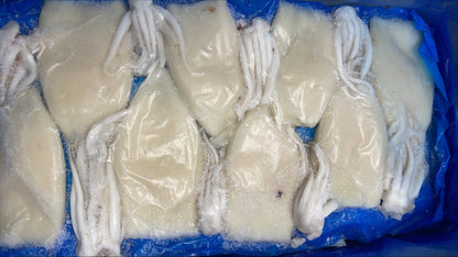 Squid, (Arrow), U10, Tubes & Tentacles, Cleaned, Frozen, NW, 22.05 lb, 2 x 5 kg