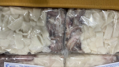 Squid (Loligo Raw), U10 Rings & Tentacles, Frozen,  Thailand, NW, 30 lb