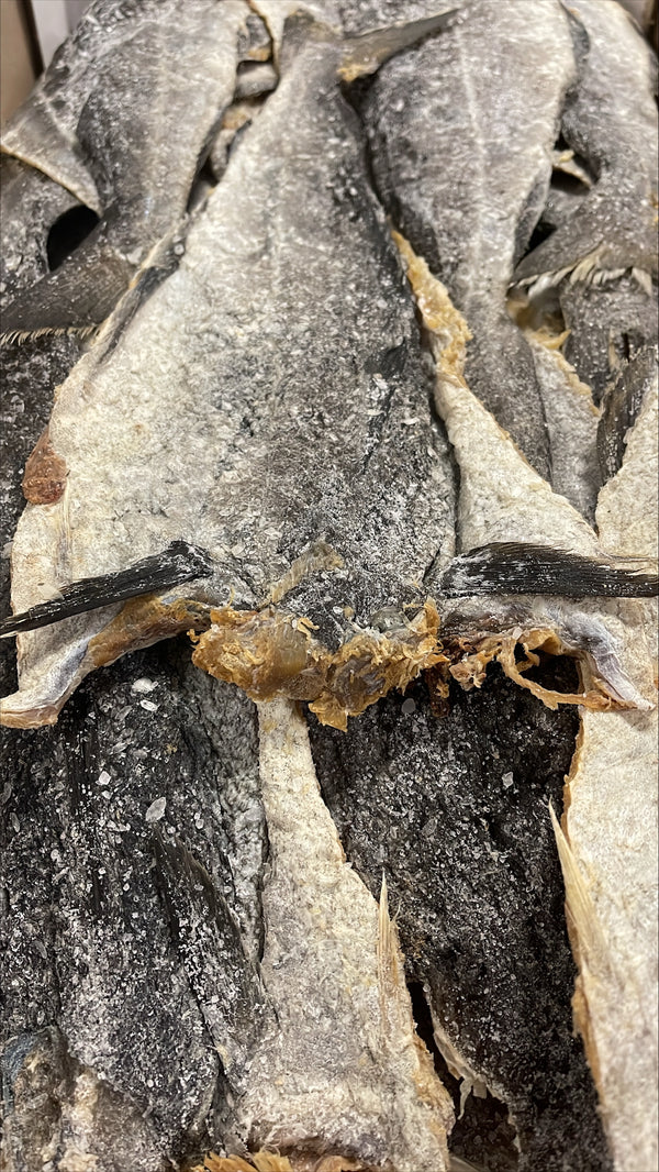 Saithe (Dried Salted), 10-12pcs/case, Bone In, Chilled,  Norway, NW 50 lb