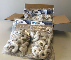 Crevettes, (blanches), 8-12, PDTO, congelées, NW, 10 lb, 5 x 2 lb
