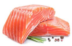 Salmon, (Atlantic), 6 oz, Portions, Skinless, Boneless, Frozen, NW, 10 lb